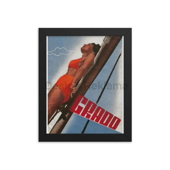 Grado Italy Poster, circa 1935. Framed Vintage Travel Poster