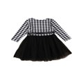 thumbnail image 1 of EIMELI Bébé Filles Plaid Robe Maille Tutu Robe de Fête de Noël Tenue, 1 of 6