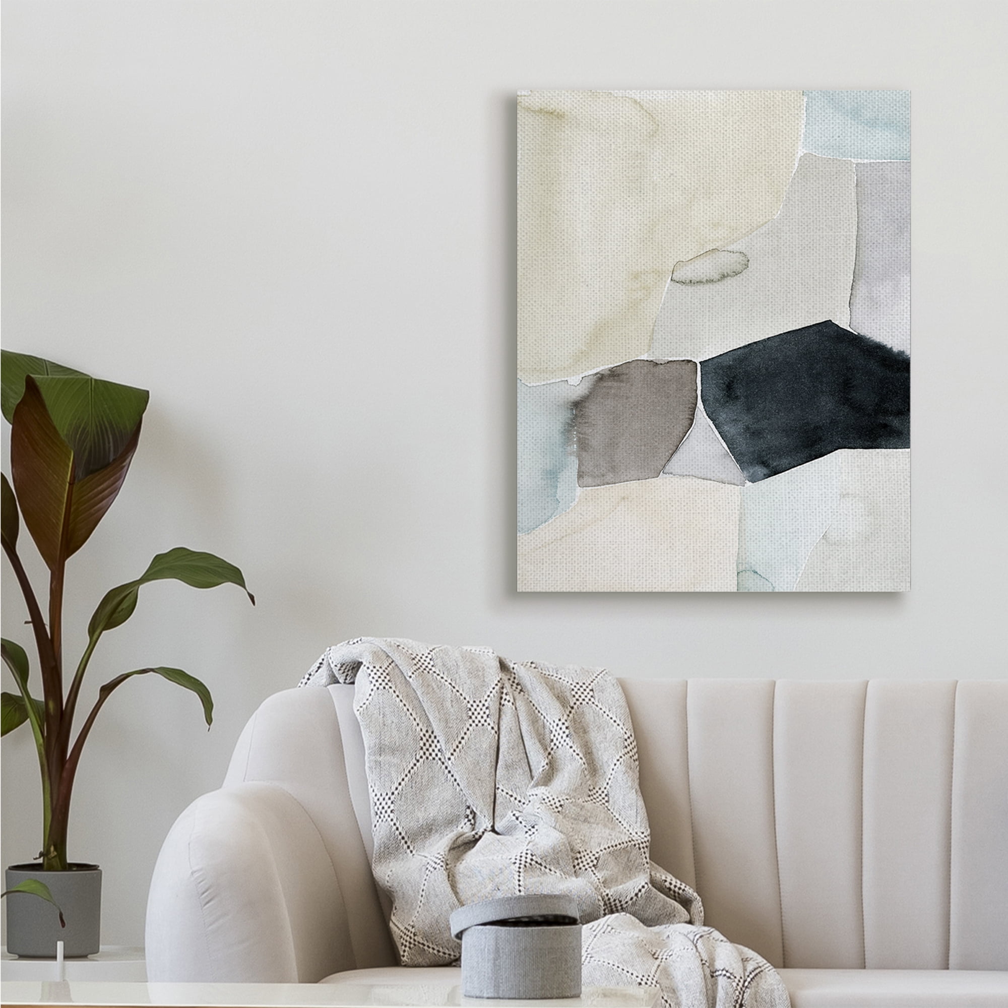 Stupell Industries Abstract Watercolor Shapes Green Blue Black,30 x 40,Designed by Grace Popp