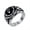 Black, variant on Men's Stainless Steel Punk Gemstone Snake Hollow Engraved Signet Ring Crystal Engagement Wedding Jewelry Black Size 7