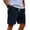 Navy, variant on Men's Corduroy Shorts with Elastic Drawstring Waist and Side Pockets Featuring Casual Loose Fit Army Green L
