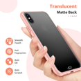 thumbnail image 2 of Étui pour iPhone X/TP, Étui Mate Translucide avec Bords Rouges Souples, Protection Antichoc et Anti-Chute Conçue pour iPhone X/TP, 2 of 8
