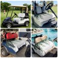 thumbnail image 6 of Golf Cart Seat Covers for 2 Seater,Green Leaves Microfiber Cart Seat Towel Blanket,Watercolor Spring Eucalyptus Branches Absorbent Breathable Non Slip Bench Seats Protector for Golf Course 51"x31", 6 of 9