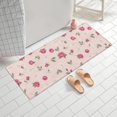 thumbnail image 2 of Pioneer Flower Floral Print Pattern Bathroom Rugs Mat, Non Slip Microfiber Bathroom Rug with Rubber Backing, Soft Mats for Bathroom Floor Tub Shower, 24"x60", 2 of 5
