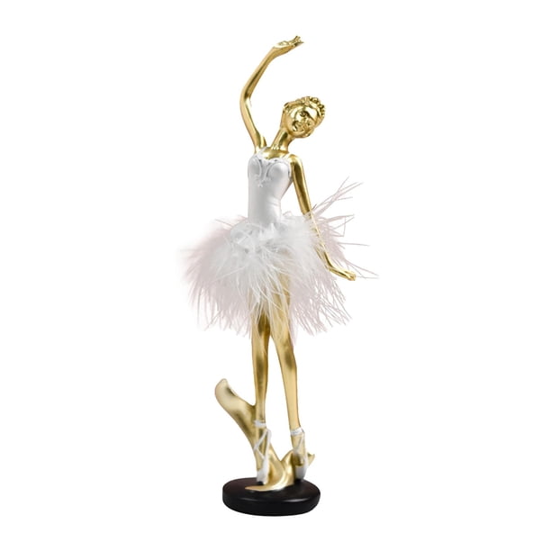 Figura de bailarina Escultura de bailarina Figura de niña de resina creativa para Estilo B