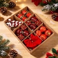 thumbnail image 3 of 24 Pcs Christmas Tree Ornaments Set, Mini Shatterproof Hanging Decorations with Balls Candy Canes Gift Boxes Drums and Bows, Holiday Decor for Christmas Trees Wreaths Garlands Parties, 3 of 9