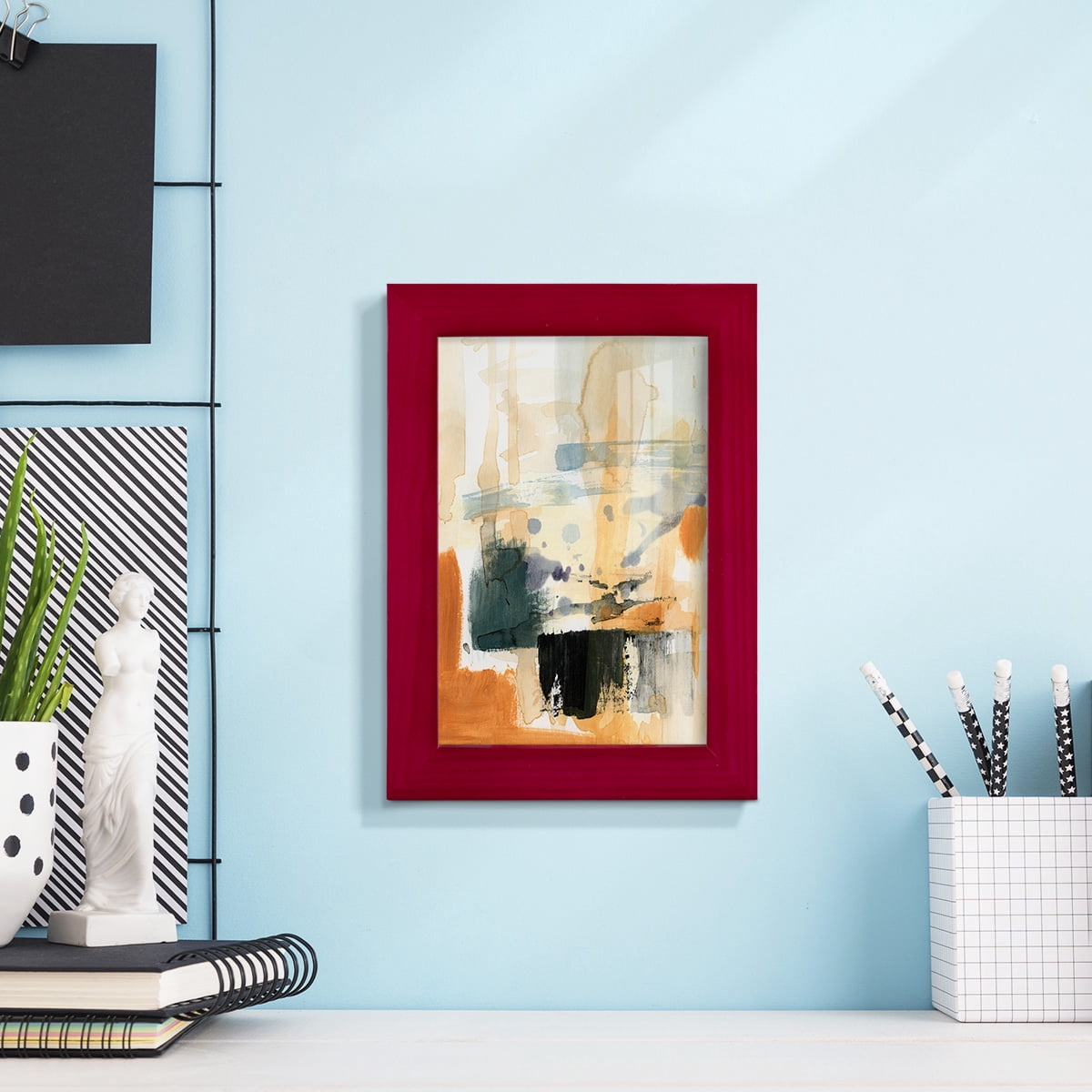Seria III - Framed Print w/glass - Cherry Red