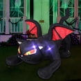 thumbnail image 4 of Gato Negro de Halloween inflable con alas, luz LED, bonita decoración de Halloween para el hogar, patio al aire libre, accesorios brillantes, 7,5 pies, 4 of 4