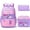 Pink Unicorn, variant on 3-Piece Cute Backpacks Casual Daypack with Lunch Bag Pencil Pouch Set, Waterproof Lightweight Bookbag, Pink Unicorn