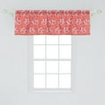 thumbnail image 2 of Ambesonne Vintage Valentine Window Valance, Warm Toned Pattern of Rose Ivy Damask Hearts, Curtain Valance for Kitchen Bedroom Decor with Rod Pocket, 54" X 18", Coral Blush, 2 of 2