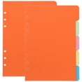 thumbnail image 2 of Dividers Binder A5 Tabs Paper Divider Planner Ring Page File Holes Pockets Office Inserts Insertable Multicolor Colored, 2 of 9
