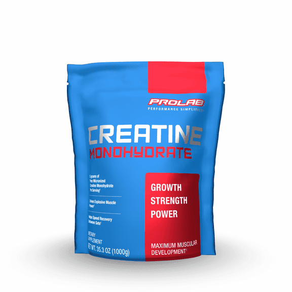 Prolab Nutrition Creatine Monohydrate Micronized Powder, Unflavored (1000g, 200 Servings)