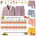 thumbnail image 3 of Zunfeo Fleece Pajamas for Women Warm Plush Sleepwear 2 Piece Sets Soft Flannel Fall Winter Pajamas Pullover Loungewear Purple, 3 of 3