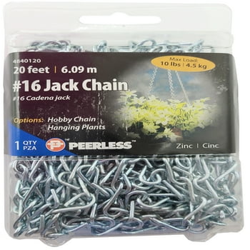 Peerless #16 Jack Hanging  and Sign Chain, Zinc, 20 feet, 10 pounds