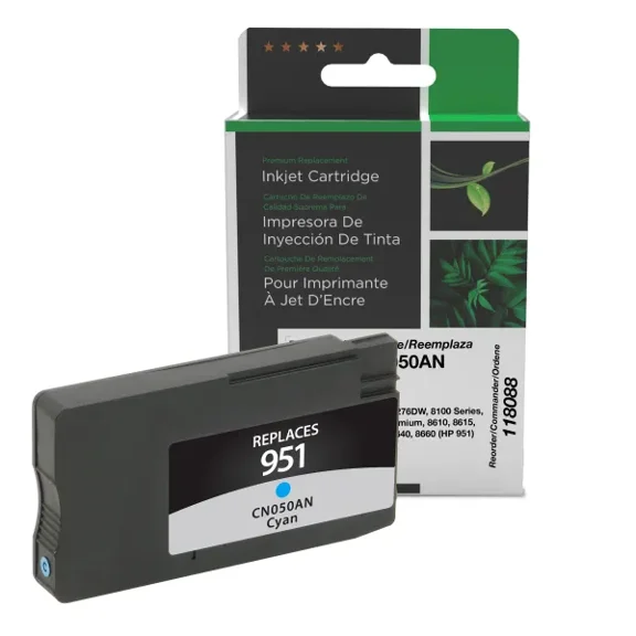 Remanufactured Clover Imaging Cyan Ink Cartridge compatible with HP 951 (CN050AN)