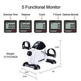 thumbnail image 3 of Open Box TODO Exercise Bike Pedal Exerciser Foot Peddler Portable Therapy Bicycle with Digital Monitor (WHITE), 3 of 7