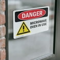 thumbnail image 4 of (2 Pack) Microwave Oven In Use OSHA Danger Sign 24 Inch X 18 Inch Vinyl Label Decal Sticker Weather Resistant, UV Protected for Workplace, Business, and Construction Site, Made in the, 4 of 7