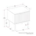 thumbnail image 2 of CorLiving Lysander Fluted Premium Engineered Wood Indoor Side Table with Metal Legs, Black, 2 of 8