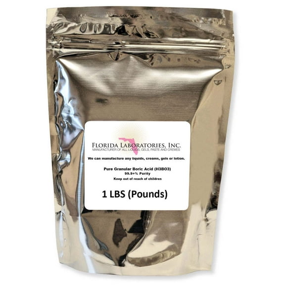 99.9% Fine Granular Powder Boric Acid, 1 Lb, Create Your Own Solution