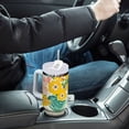thumbnail image 4 of Yayeee 40oz Stainless Steel Tumbler with Straw and Handle Double-Wall Insulated Travel Water Bottle, Floral Wave, 4 of 8