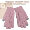 thumbnail image 3 of Tnobhg 1 Pair Women Winter Warm Gloves Solid Color Cold Prevention Windproof Thickened Riding Gloves, 3 of 8