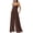 Brown, variant on Jumpsuits for Women Sleeveless Strap Wide Leg Date Night Rompers Beach Vacation One Piece Summer Outfits