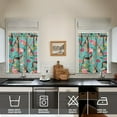 thumbnail image 4 of Dog Print Kitchen Curtains 36 Inch Short - 3 Panel Set, Cute Puppy & Floral Design, Rod Pocket Pet Lover Curtains 100% Polyester, Paw & Bone Pattern for Kitchen, Living Room, Bedroom, Easy Wash, 4 of 6