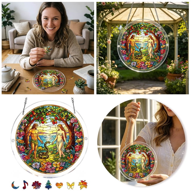 Tong Acrylic Puzzle Unique Acrylic Puzzle For Doors Garden And Window Hanging DIY For Adults