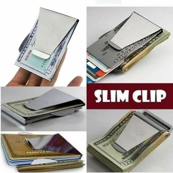 Simyoung Money Clip Slim Minimalist Wallets Double Sided Slim wallet Credit Card Holder For Men Gift