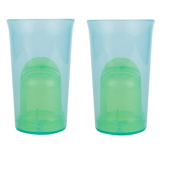 The First Years My First Open Cup 2 Cups in 1 Open Baby Cup with Removable Spill Control Insert Training Cups for Transition to Toddler Cups Ages 12 Months and Up 2 Count Pink/Lavendar/Green