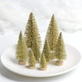 thumbnail image 5 of 8PCS Artificial Mini Christmas Trees, Bottle Brush Trees with Wood Base, Frosted Sisal Xmas Tree, DIY Crafts Mini Pine Tree for Party Home Table Top Decor Winter Ornaments, 5 of 7