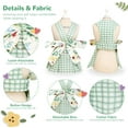 thumbnail image 7 of Plaid Dog Dress Harness Leash Set for Small Medium Dog Cats Girl Green Summer Pet Clothes Bowknot Puppy Princess Dresses Holiday Party Costume Outfits Chihuahua Yorkie Clothing, 7 of 7