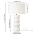 thumbnail image 5 of Evelyn&Zoe Carlin 27" Tall Ceramic Table Lamp with Fabric Shade, Matte White/White, 5 of 6