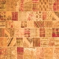 thumbnail image 1 of Ahgly Company Indoor Square Patchwork Orange Transitional Area Rugs, 3' Square, 1 of 1