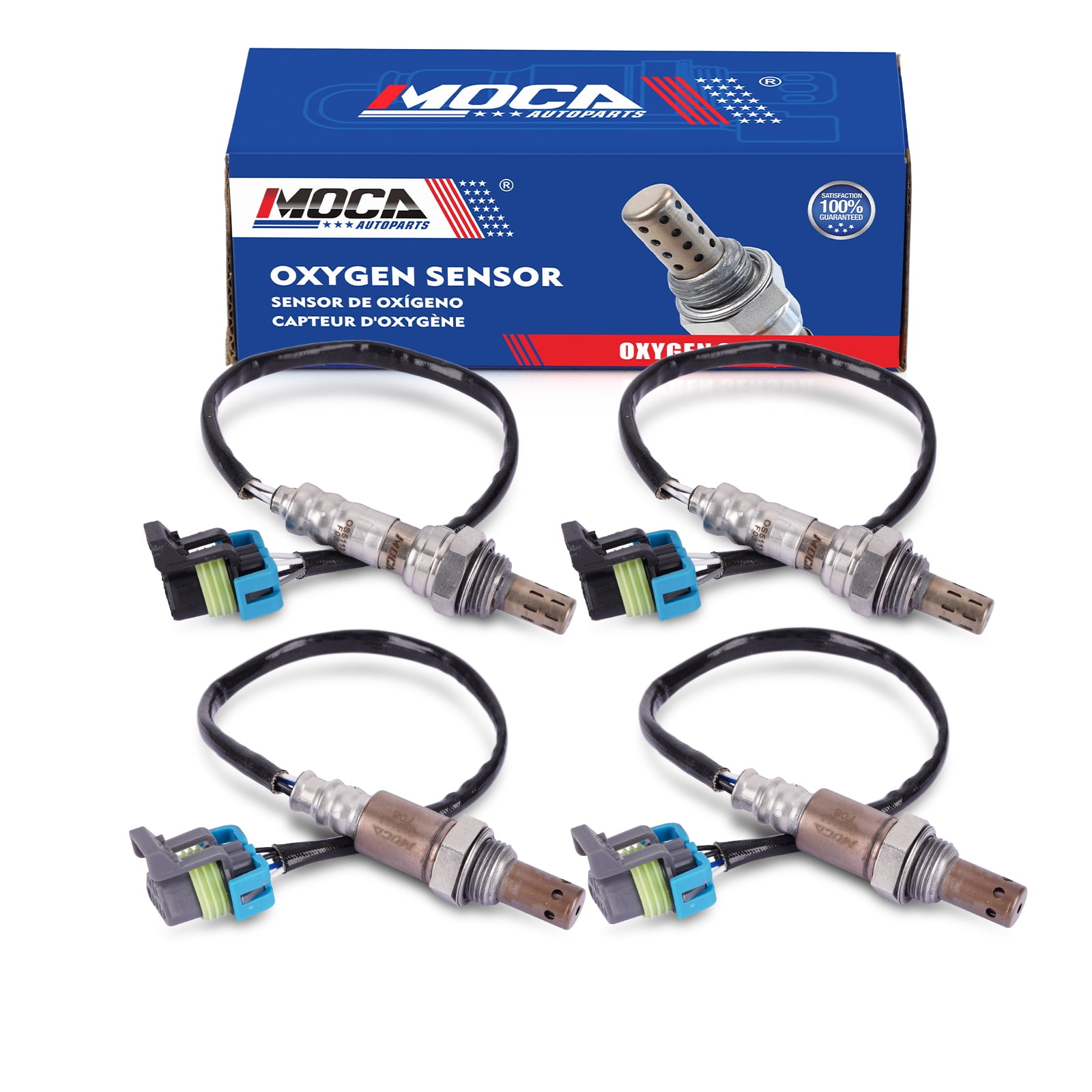 4x O2 Oxygen Sensor Set Upstream & Downstream For 2009-2011 Chevy Traverse GMC Acadia Buick