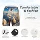 thumbnail image 3 of Balery Sunset Airplane Travel View Bañador para hombre, shorts de playa de secado rápido con entrepierna y forro de compresión-Small, 3 of 6