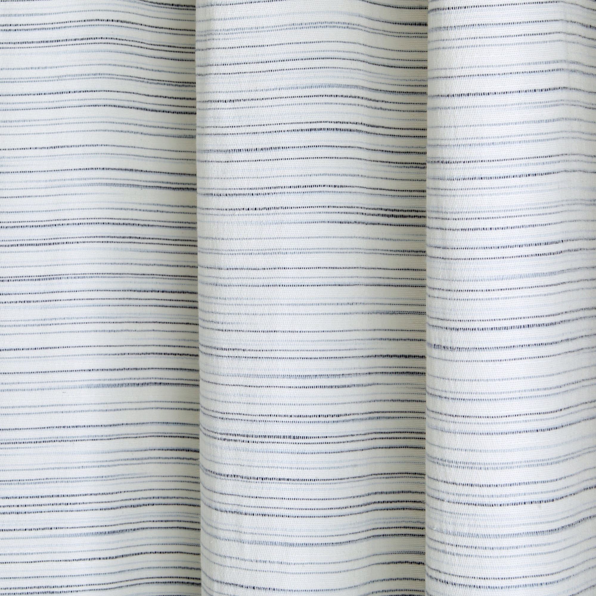 Better Homes & Gardens Mélange Stripe Shower Curtain, Blue, 64% BCI Cotton/36% Recycled Polyester, 72W x 72L, 1 Piece