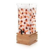 Rosseto Serving Solutions LD131 Beverage Dispenser with Natural Bamboo Base- 4-Gallon