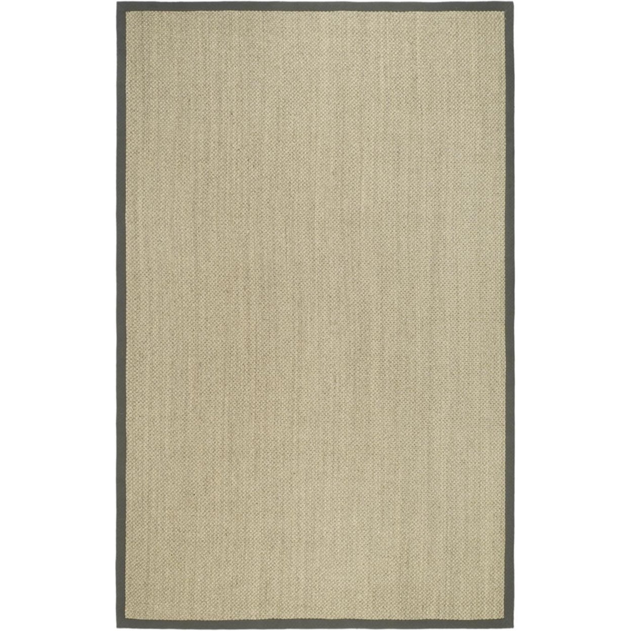 SAFAVIEH Natural Fiber Juniper Border Sisal Runner Rug, Marble/Grey, 2'6" x 6'