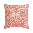 thumbnail image 5 of The HomeCentric Decorative Peach Pack of 2, 26x26 inch (65x65 cm) Euro Shams, Linen Coral Embroidery, Pearl, Beach & Sea Theme Euro Shams For Couch, Floral Pattern Modern Style Easter - Coraline, 5 of 10