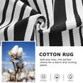 thumbnail image 4 of iOhouze Outdoor Rugs Black and White Striped Area Rug 4x6 ft Washable Indoor Outdoor Cotton Floor Carpet Rug, 4 of 7