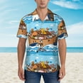 thumbnail image 2 of Disketp Hawaiian Shirts for Men,Animals on Noah's Ark Floating Print Mens Casual Short Sleeve Button Down Shirts Beach Shirt, 2 of 7