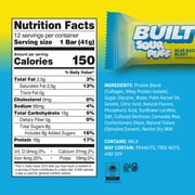 BUILT Bar Sour Puff Protein Bars, Blue Razz Blast, Gluten Free, Sour Candy Snacks - 12ct