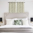thumbnail image 4 of Sage Green Flowers Kitchen Curtains Short 45 Inch Length, Rustic Pastoral Botanical Floral Leaf Grommet Top Bedroom Living Room Curtains, Light Filtering Cafe Curtain Drapes 2 Panels Set 84''x45'', 4 of 9