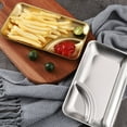 thumbnail image 4 of Dream Lifestyle Snack Trays, Stainless Steel Divided Snack Plates for Party Appetizers Chips and Dip, Serving Platters Food Tray Serving Trays for Fruits Dessert Salad ,Home Wedding Party Platters, 4 of 7