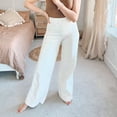thumbnail image 2 of New Wide Leg Jeans For Women Seamed Front Wide Leg Jeans Solid Color Casual Fashion Trousers, 2 of 5