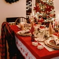 thumbnail image 3 of Christmas Tablecloth, Christmas Table Cloth Winter Snowflake Xmas Holiday Rectangular Tablecloth For Christmas Decor, Waterproof Wrinkle Free Red Christmas Tablecloth For Rectangle Tables 60 X 120, 3 of 6