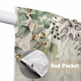 thumbnail image 4 of Eucalyptus Leaves Swag Valances for Windows, Kitchen Curtains 36 Inch Length 2 Panels Set, Green Summer Botanical Rustic Short Curtains for Small Windows Rod Pocket Cafe Curtains Drapes 28"x36", 4 of 8