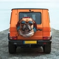 thumbnail image 6 of Goofa French Bulldog In Sunglasses Pattern Universal Tire Cover for Jeep, SUV, Truck, and Trailer – Waterproof, UV-Resistant,Easy to Install, Fits 14"-17" Tires-15 inch, 6 of 6