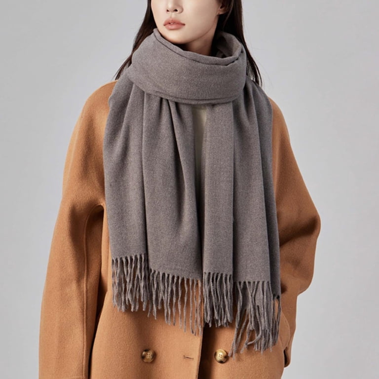 MEICHEN Shawl Wraps for Women Solid Color Lightweight Wool Scarf